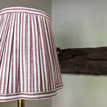 Load image into Gallery viewer, OTTILIE LAMPSHADE IN BERRY STRIPE - CANDLE CLIP
