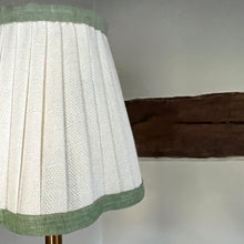 Load image into Gallery viewer, OTTILIE LAMPSHADE WITH SAGE TRIM - CANDLE CLIP
