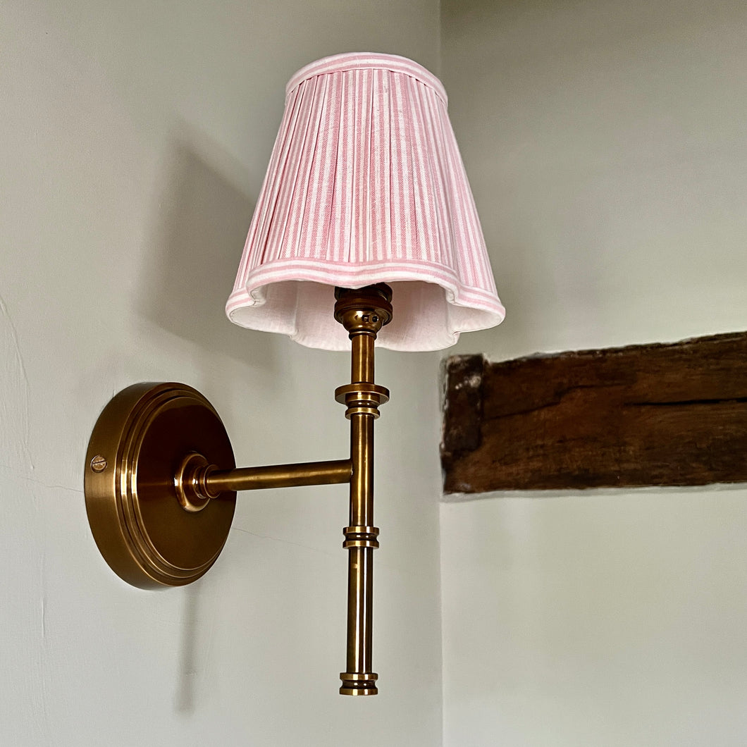 OTTILIE LAMPSHADE IN ROSE STRIPE - CANDLE CLIP
