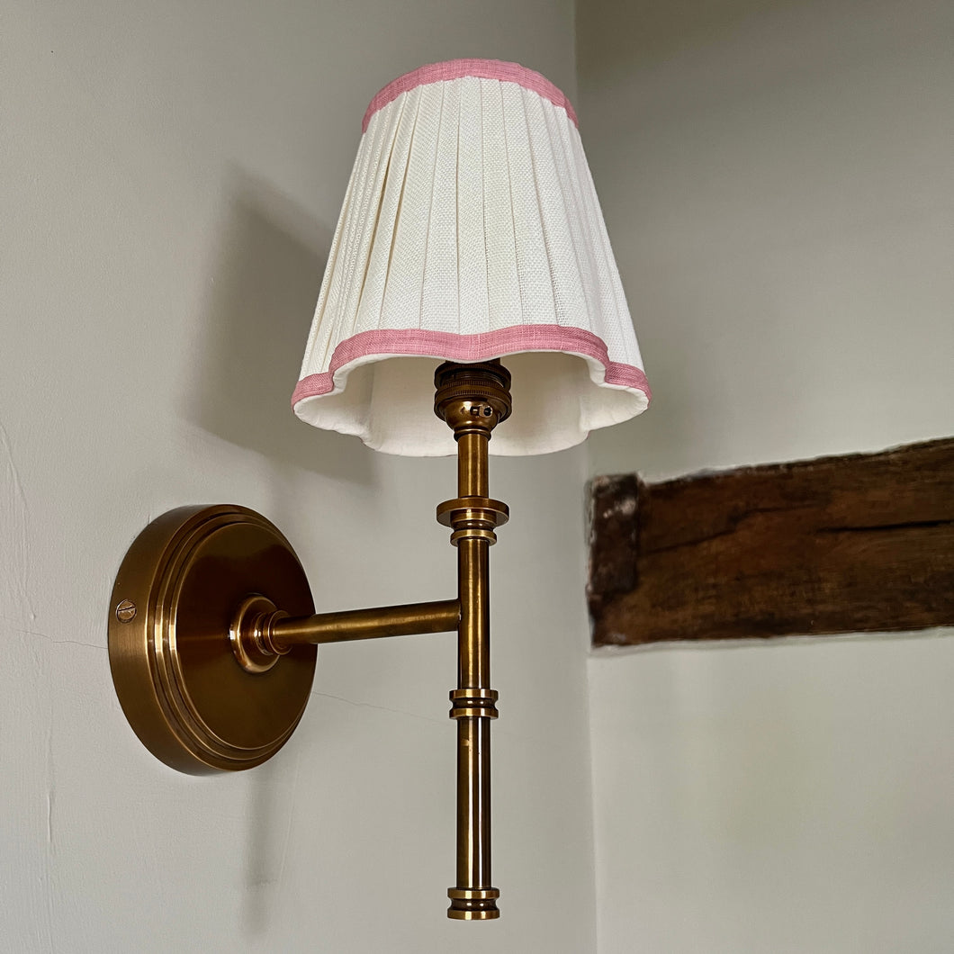 OTTILIE LAMPSHADE WITH ROSE TRIM - CANDLE CLIP