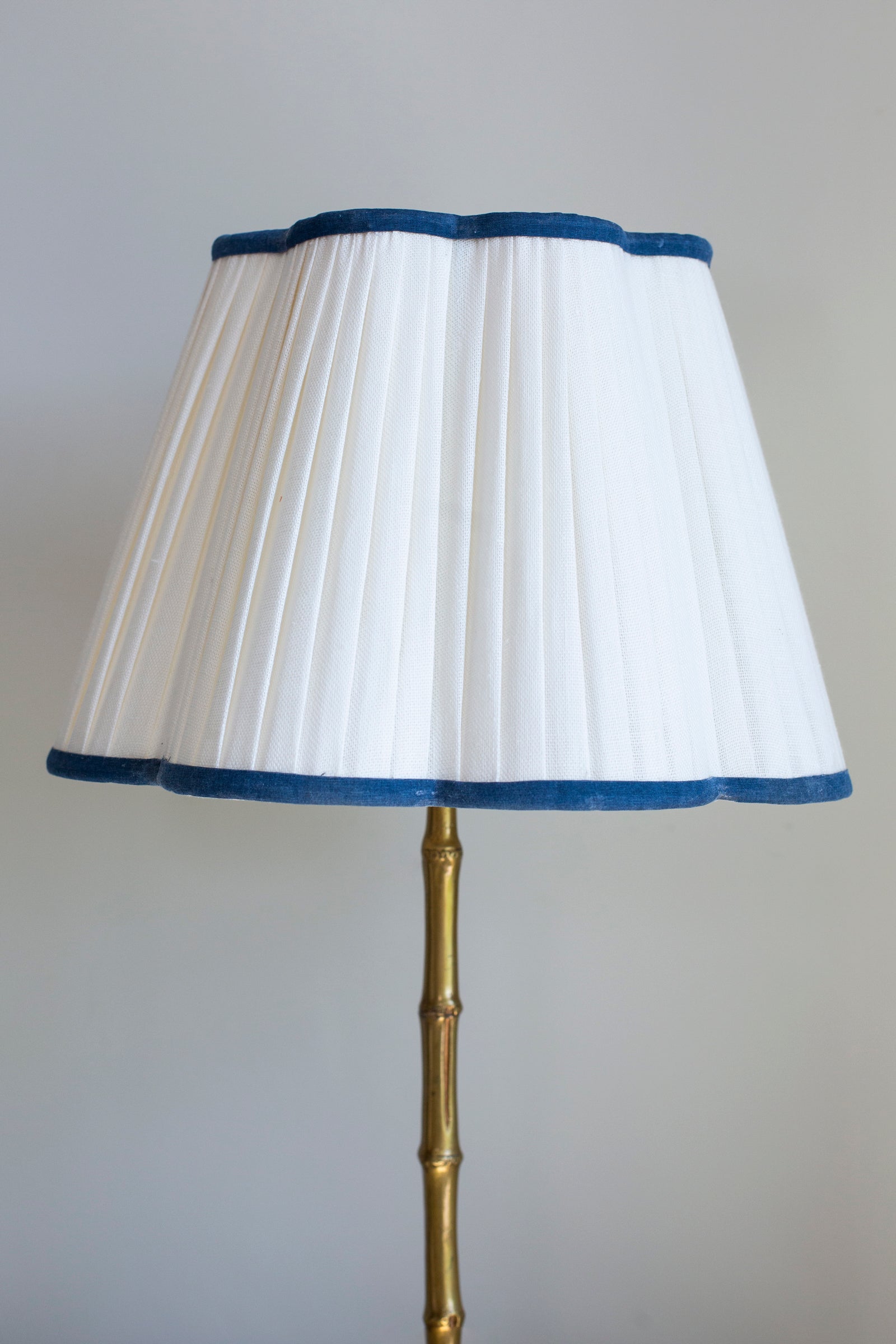 OTTILIE LAMPSHADE WITH NAVY TRIM