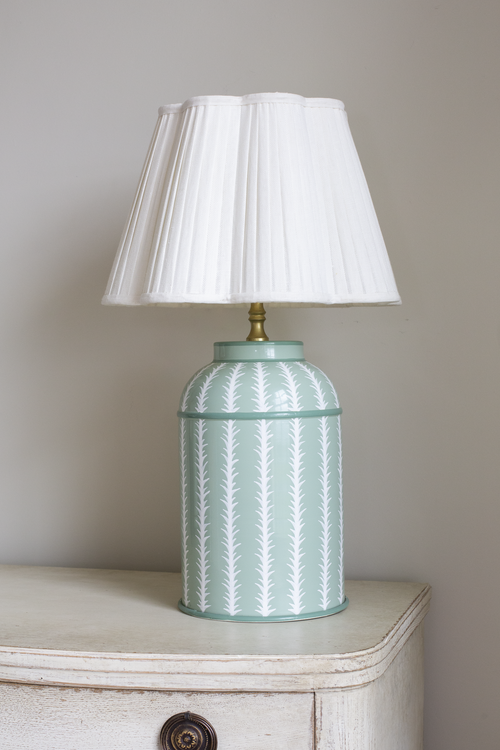 GREEN FERN LAMP BASE