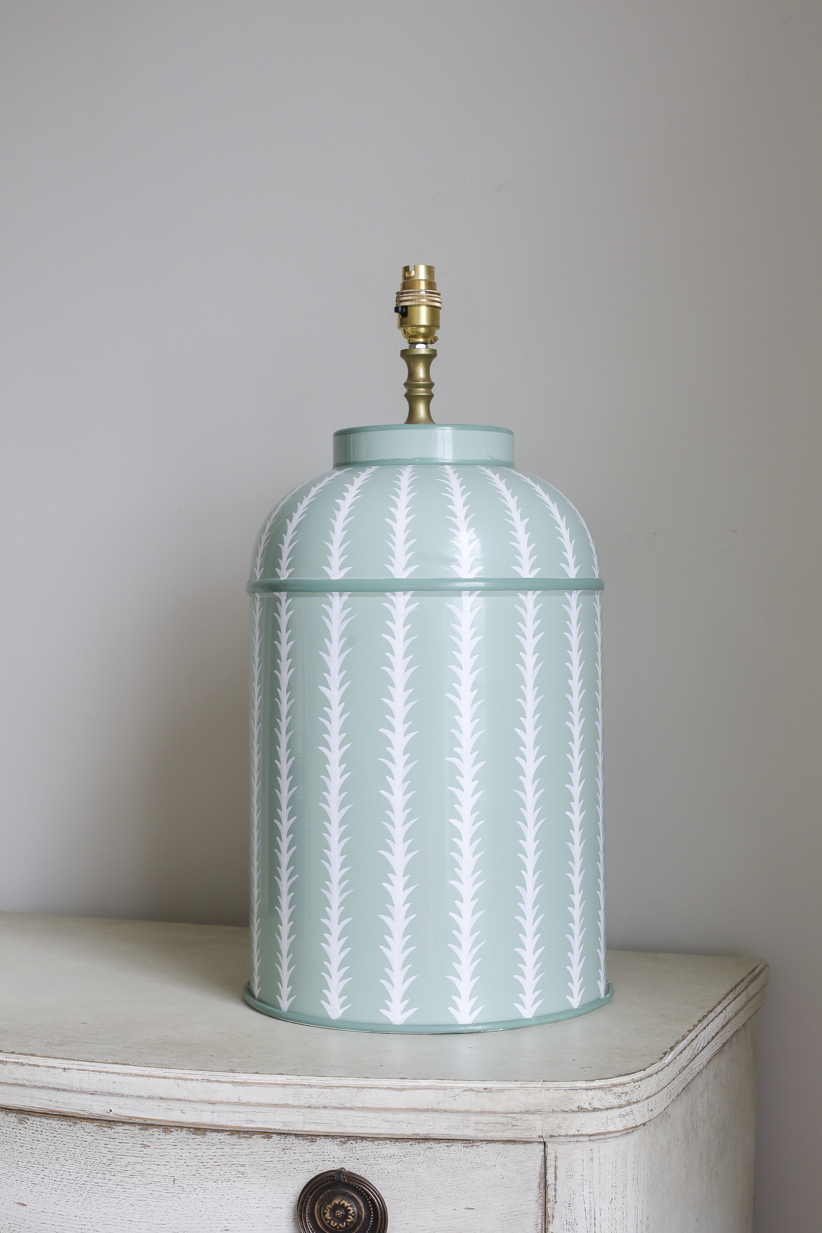 GREEN FERN LAMP BASE