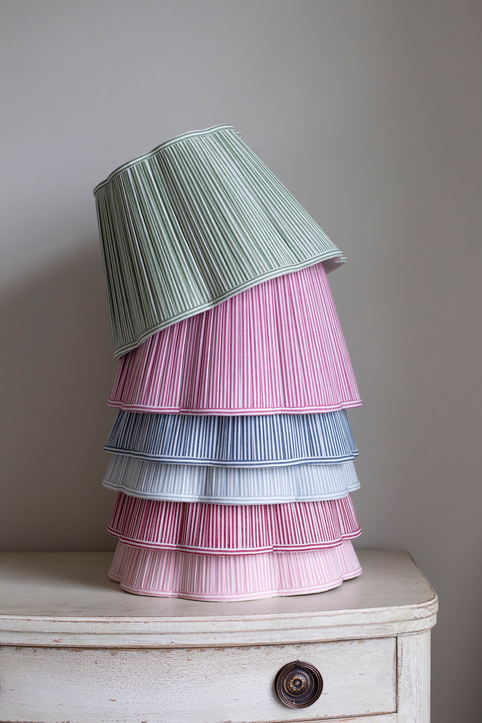 OTTILIE LAMPSHADE IN BLUEBELL STRIPE