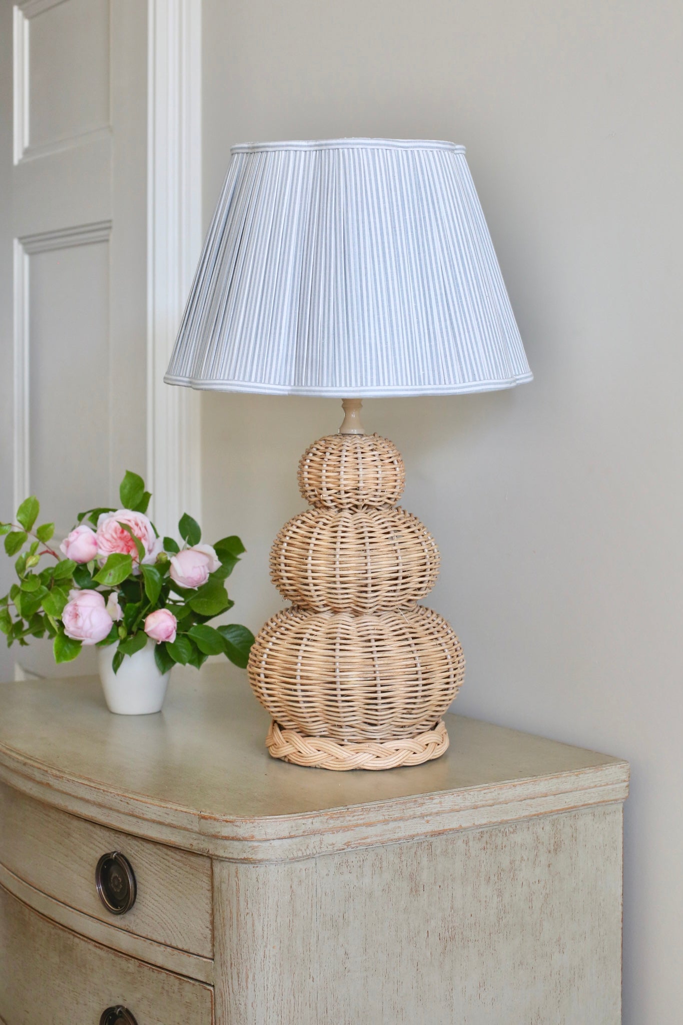 OTTILIE LAMPSHADE IN BLUEBELL STRIPE