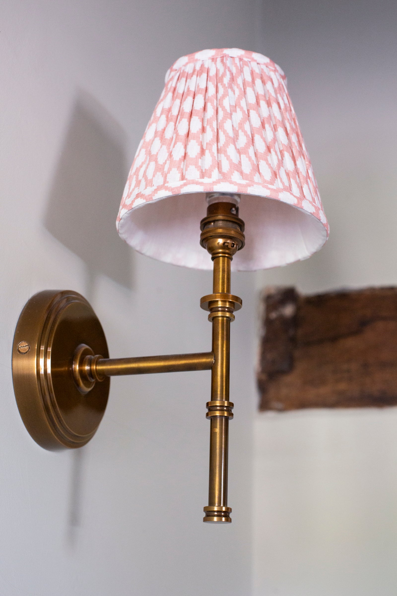 JEMIMA LAMPSHADE IN ROSE - CANDLE CLIP