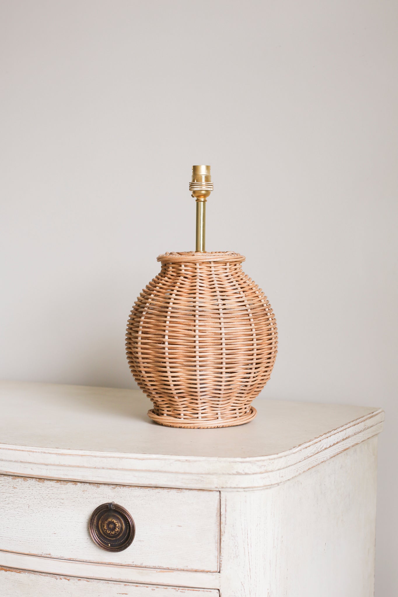 RATTAN SMALL BALL LAMP BASE