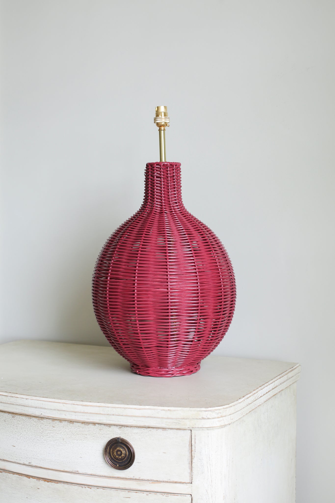 RATTAN RED FIG LAMP BASE