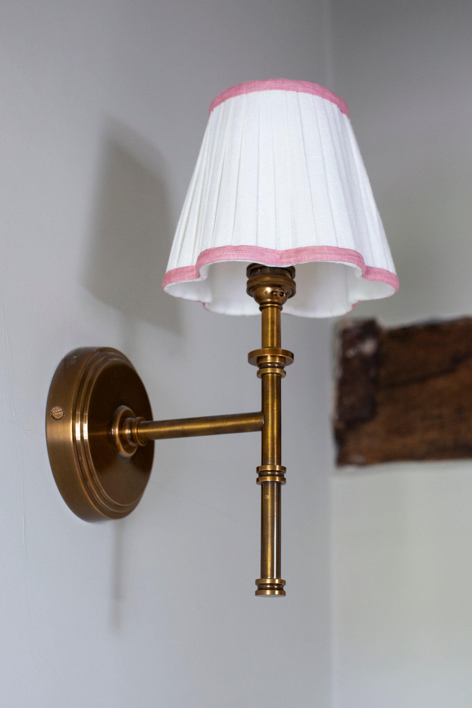 OTTILIE LAMPSHADE WITH ROSE TRIM - CANDLE CLIP