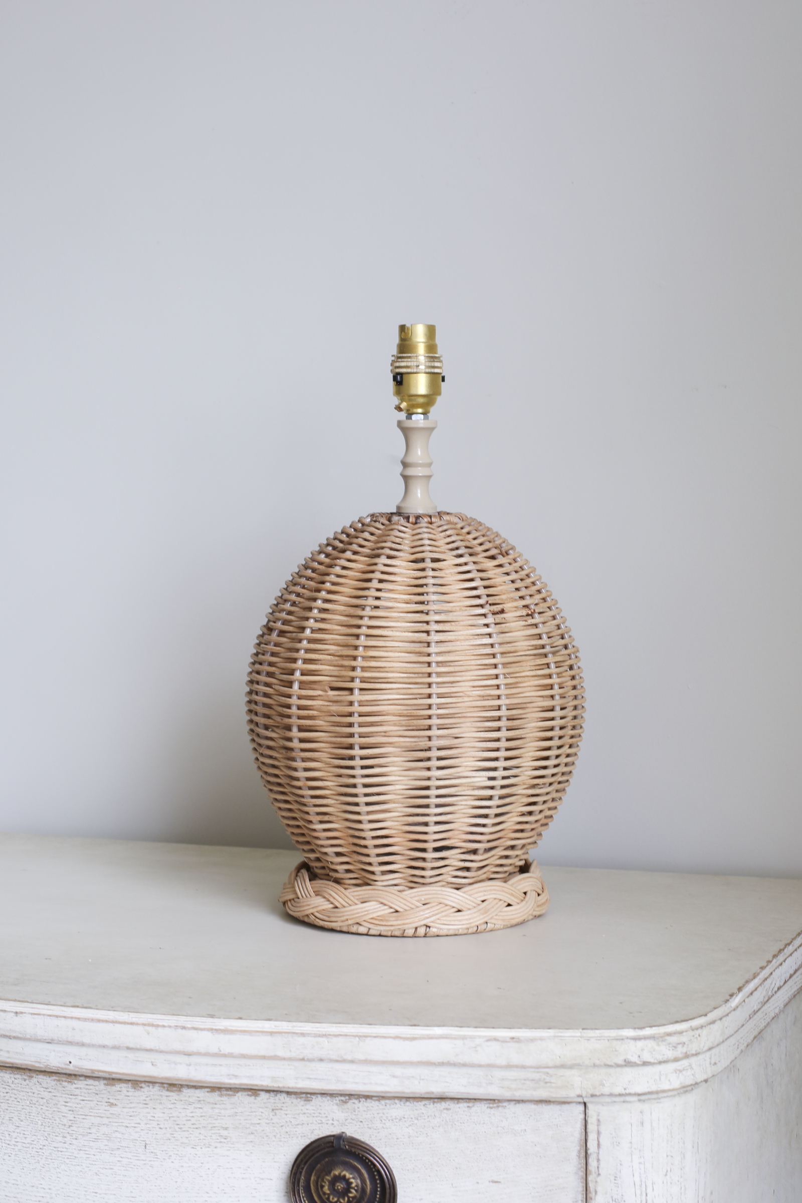 RATTAN SMALL BALL LAMP BASE