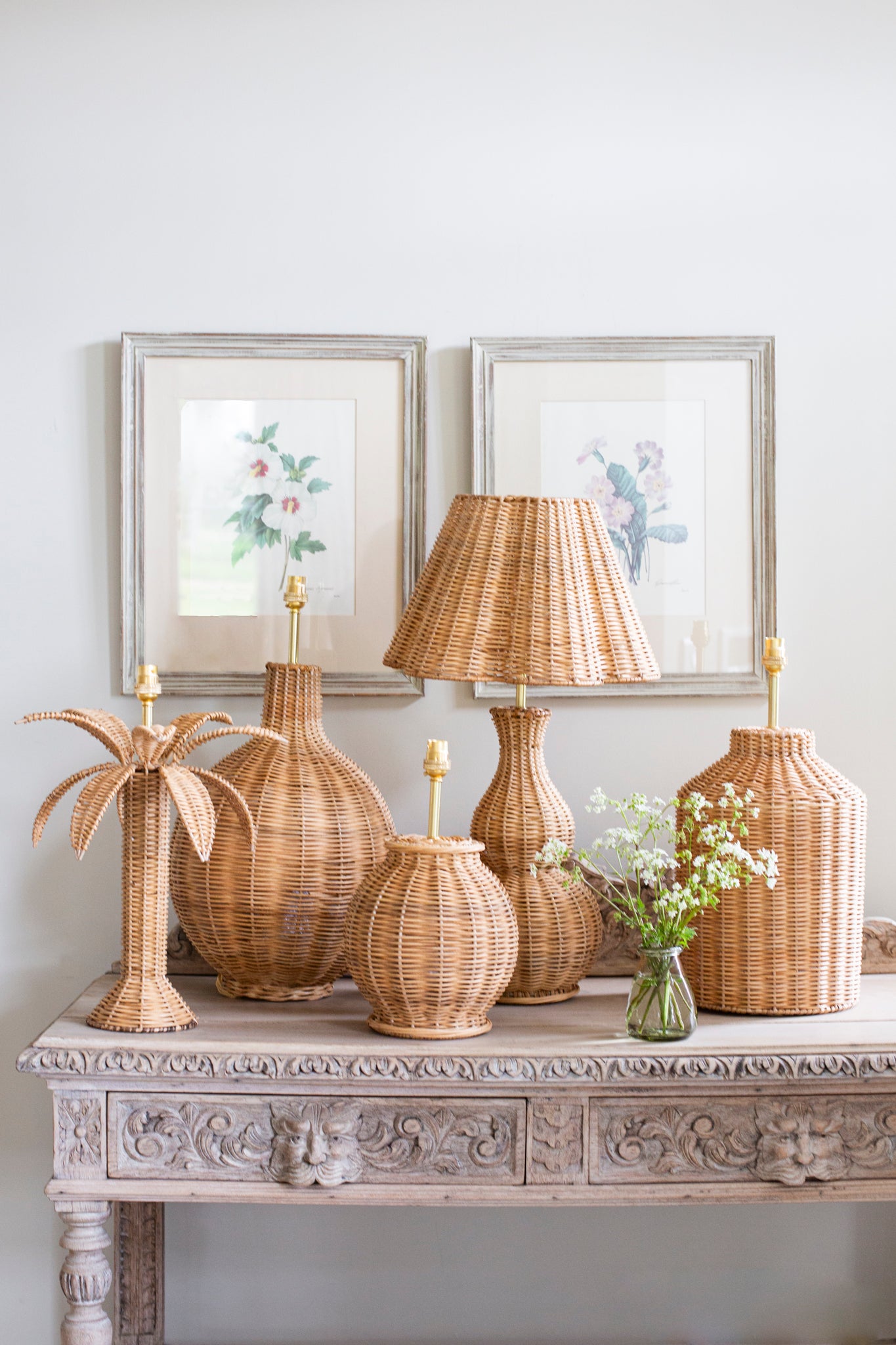 RATTAN MILK CHURN LAMP BASE