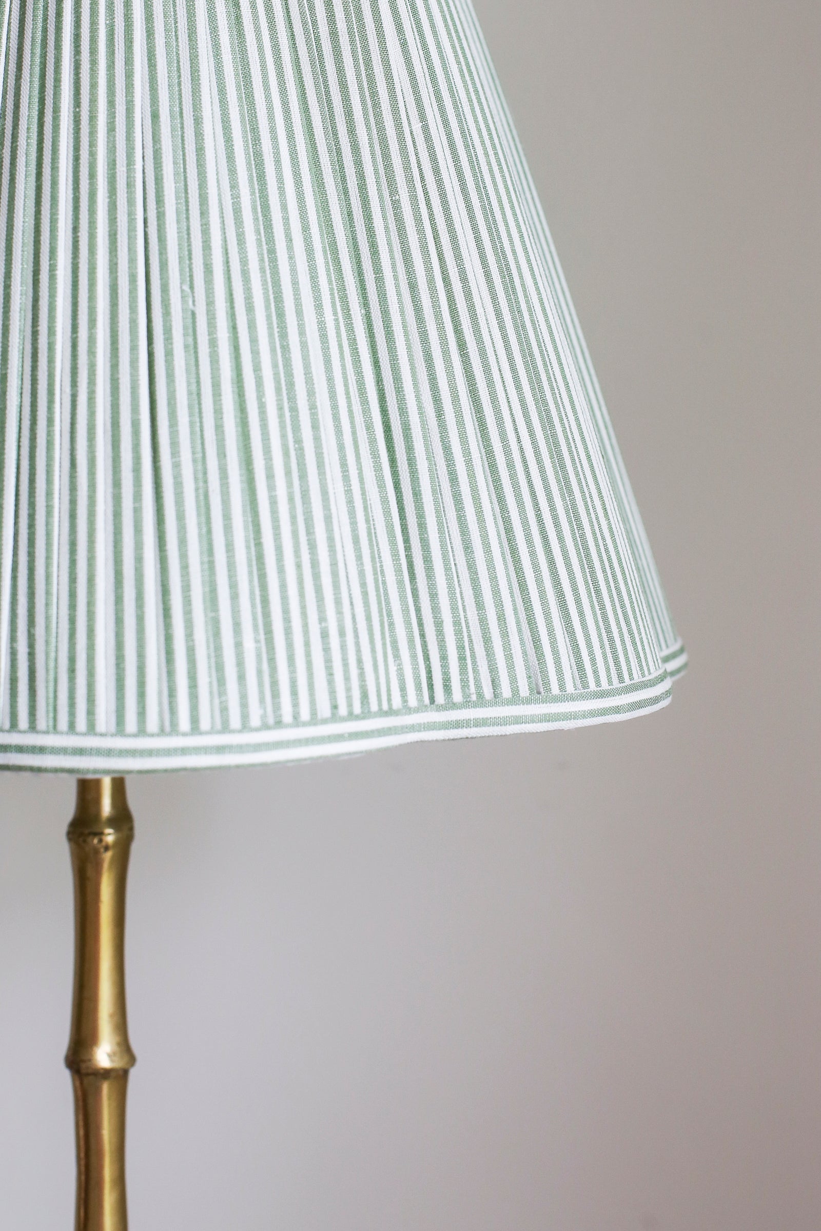 OTTILIE LAMPSHADE IN MOSS STRIPE - CANDLE CLIP