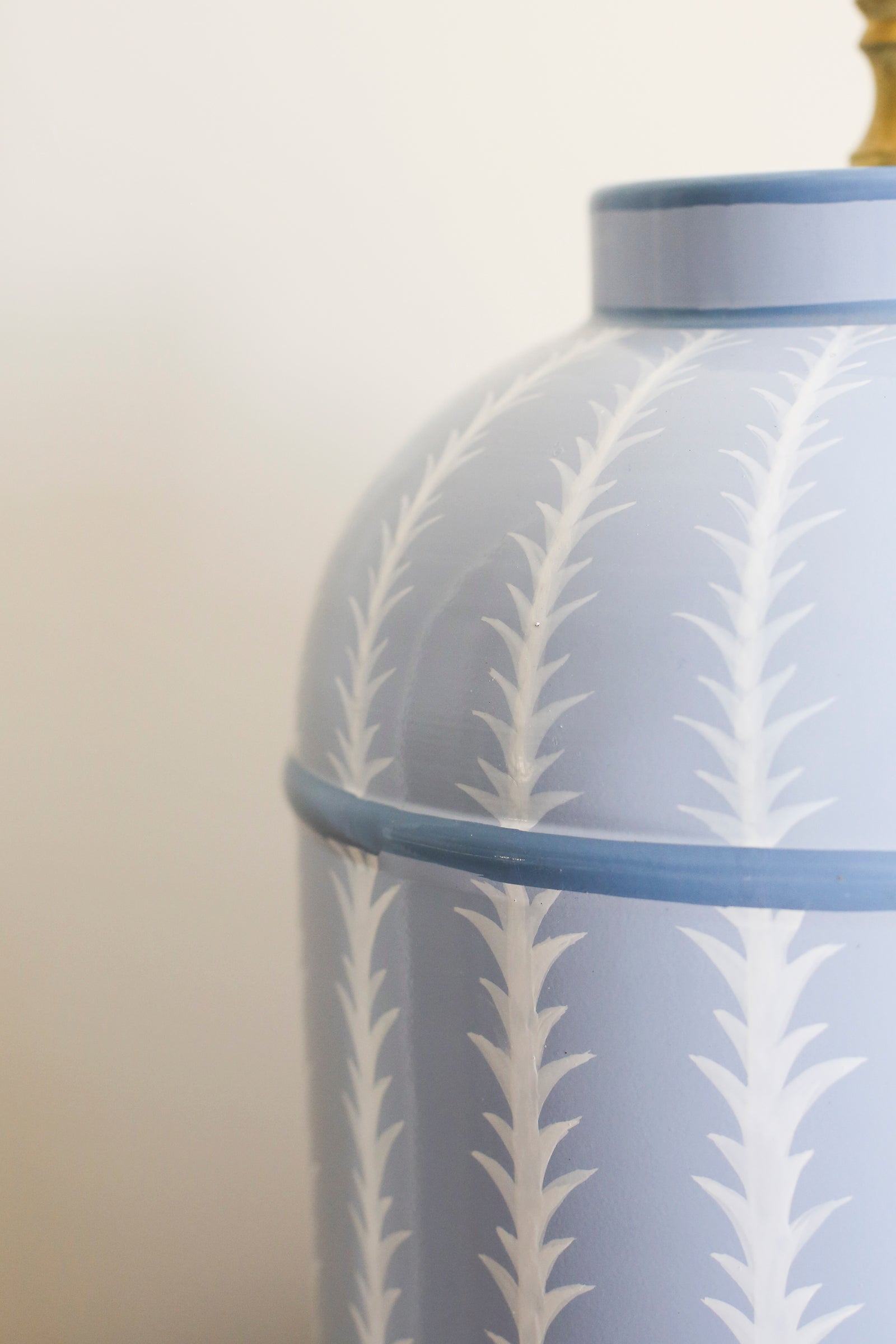 BLUE FERN LAMP BASE - LARGE AND SMALL