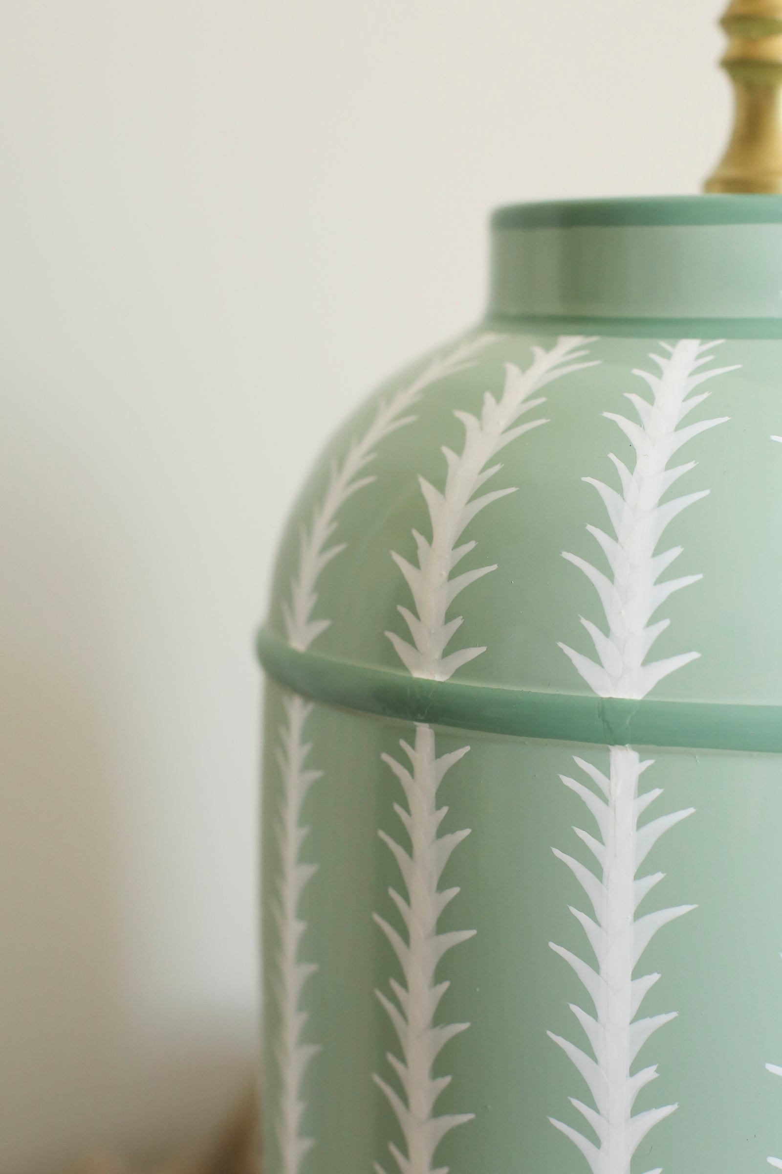 GREEN FERN LAMP BASE