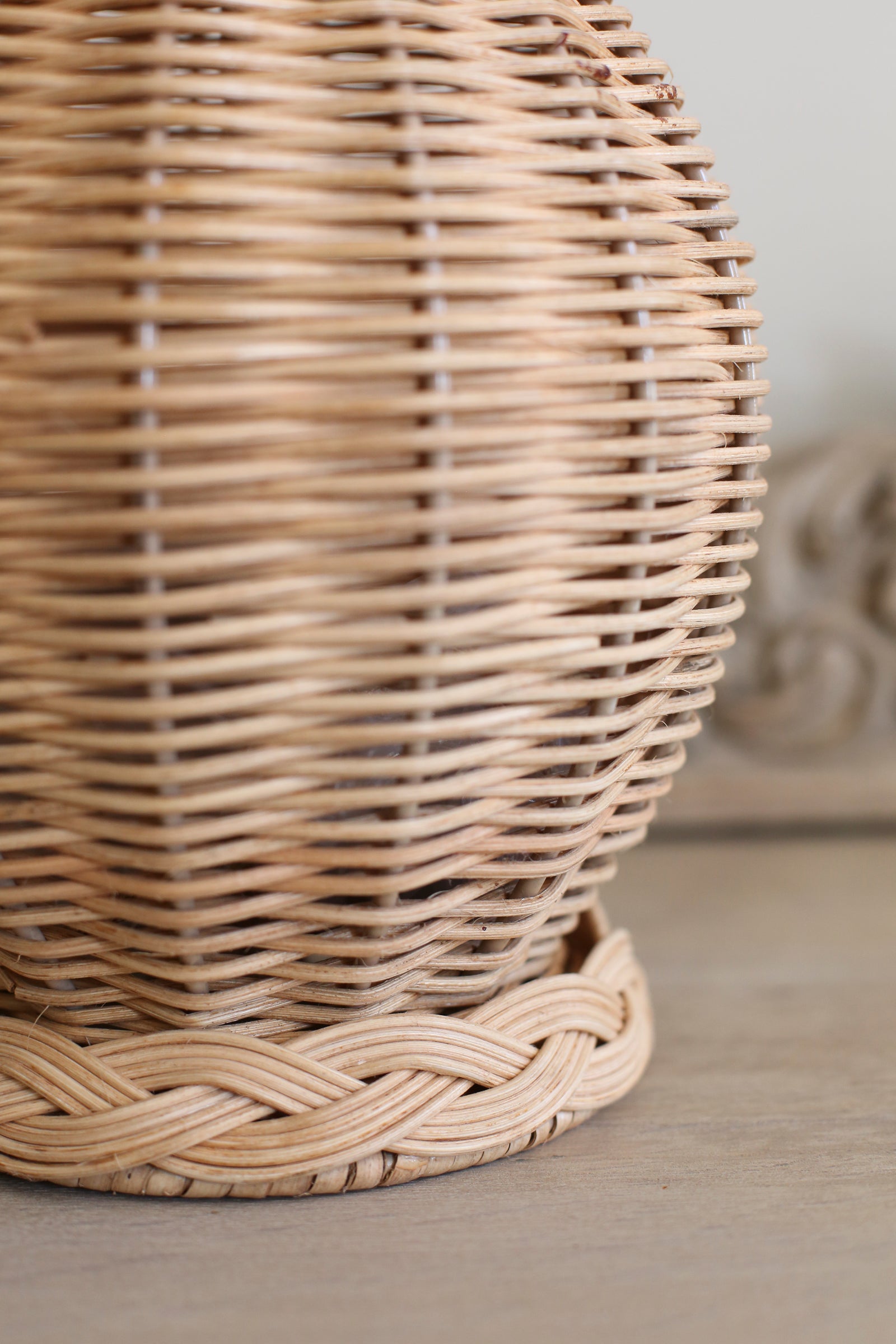 RATTAN SMALL BALL LAMP BASE