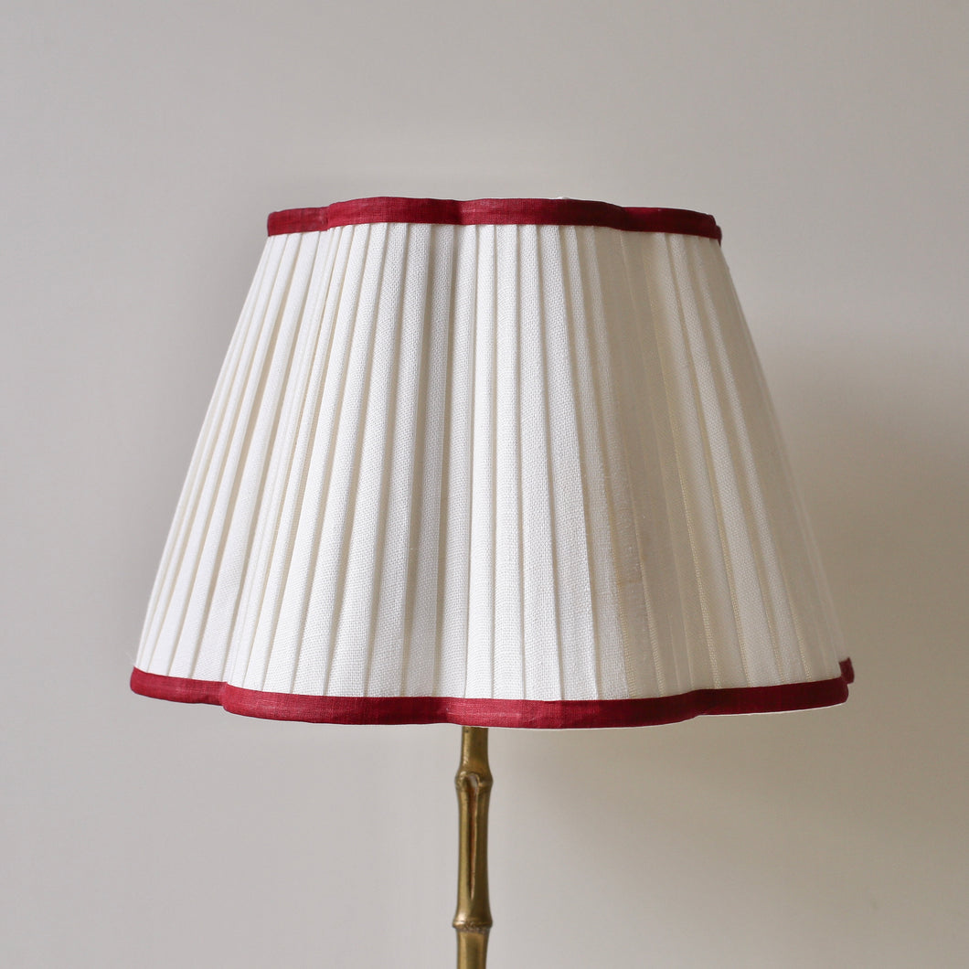 OTTILIE LAMPSHADE WITH RUBY TRIM