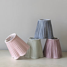 Load image into Gallery viewer, OTTILIE LAMPSHADE IN NAVY STRIPE - CANDLE CLIP
