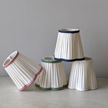 Load image into Gallery viewer, OTTILIE LAMPSHADE WITH SAGE TRIM - CANDLE CLIP
