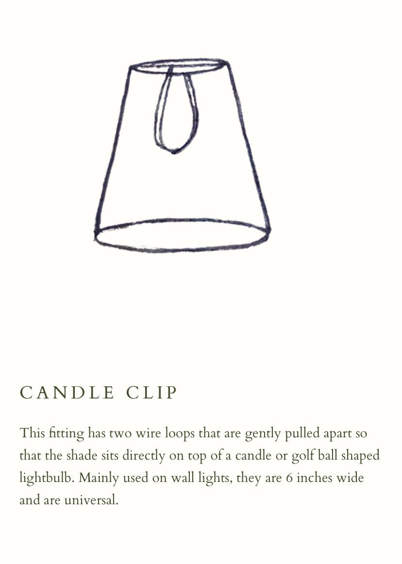 OTTILIE LAMPSHADE IN ROSE STRIPE - CANDLE CLIP
