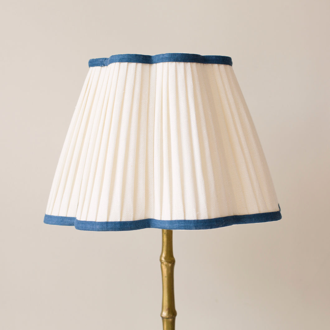 OTTILIE LAMPSHADE WITH NAVY TRIM