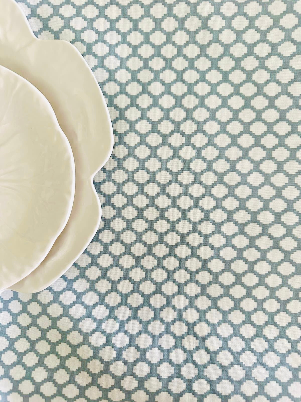 JEMIMA OILCLOTH IN SLATE BLUE - LARGE AND MEDIUM