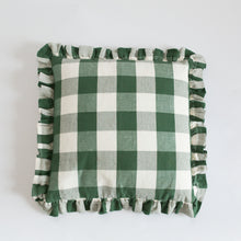 Load image into Gallery viewer, LARGE CHECKED KIT CUSHION - IVY
