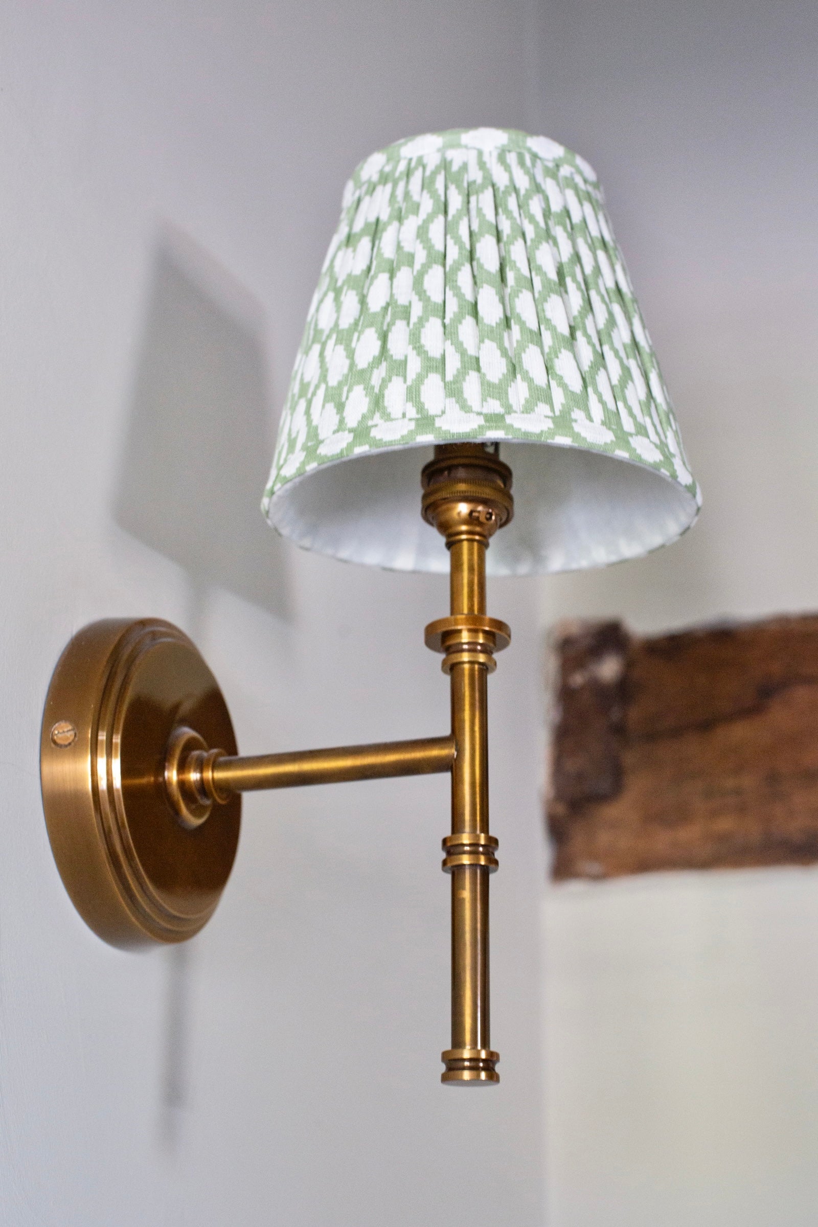 JEMIMA LAMPSHADE IN SAGE - CANDLE CLIP