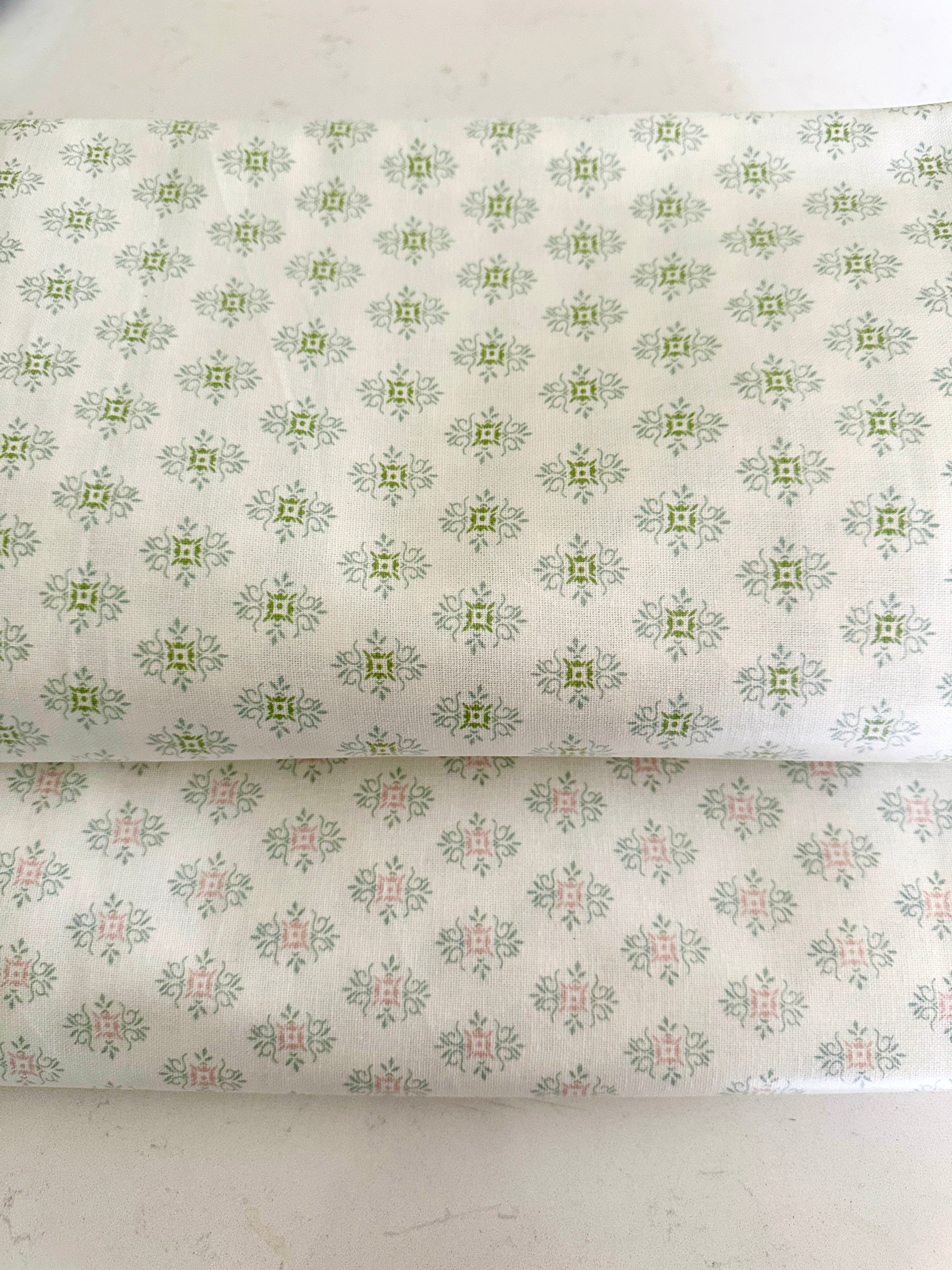 ANNABEL OILCLOTH IN SAGE/BLUEBELL - IN FOUR SIZES