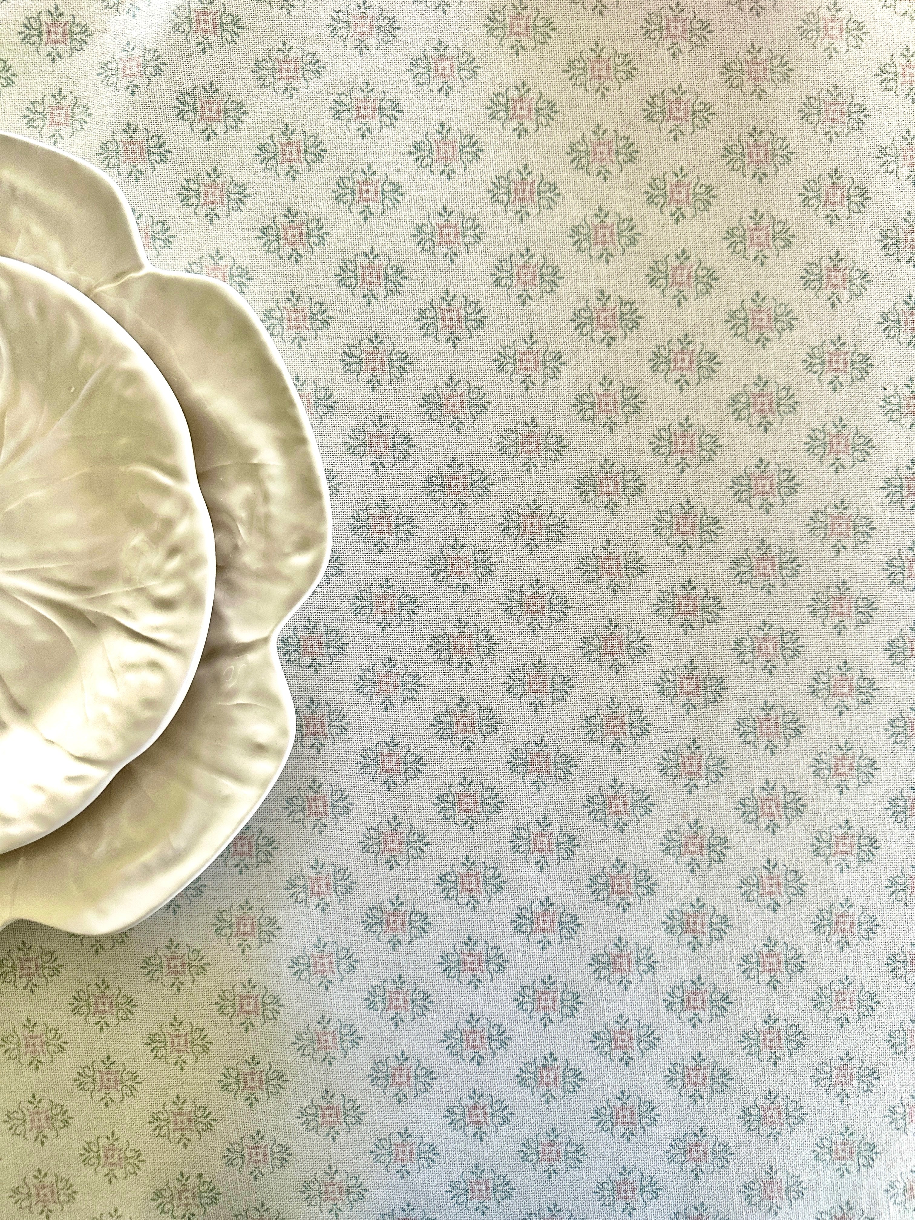 ANNABEL OILCLOTH IN PINK/BLUEBELL - IN FOUR SIZES