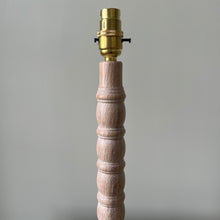 Load image into Gallery viewer, LIMEWASHED OAK BOBBIN LAMP - LARGE
