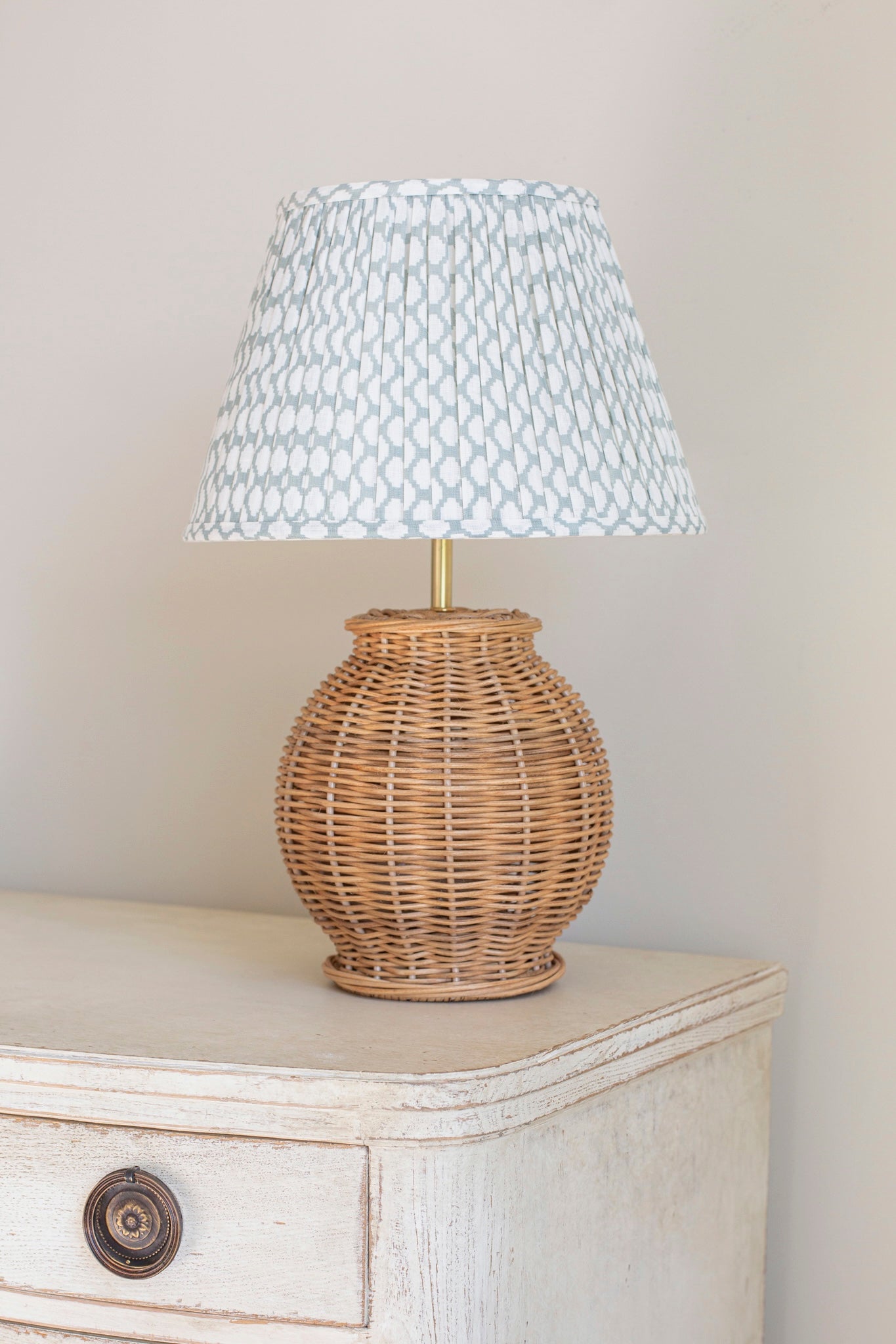 RATTAN SMALL BALL LAMP BASE