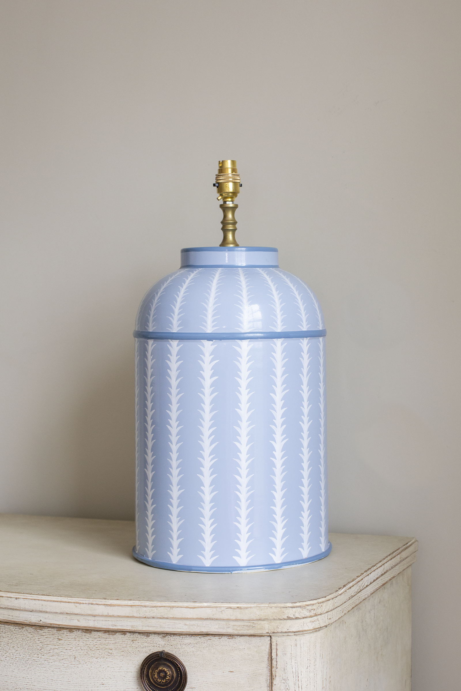 BLUE FERN LAMP BASE - LARGE AND SMALL