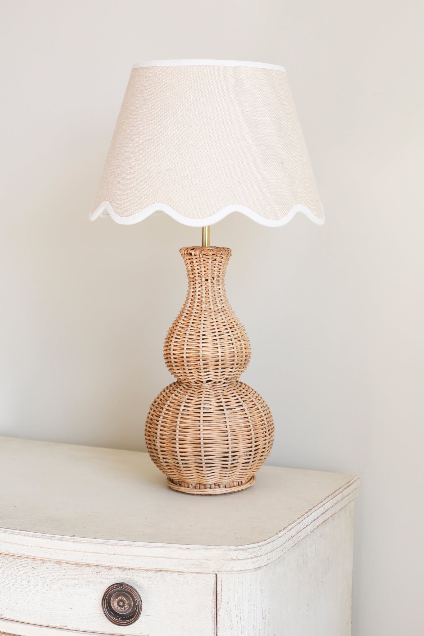 RATTAN GOURD LAMP BASE