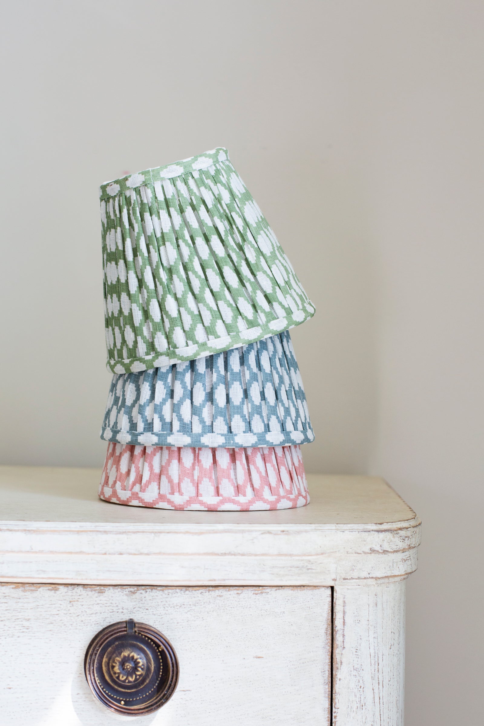JEMIMA LAMPSHADE IN SAGE - CANDLE CLIP