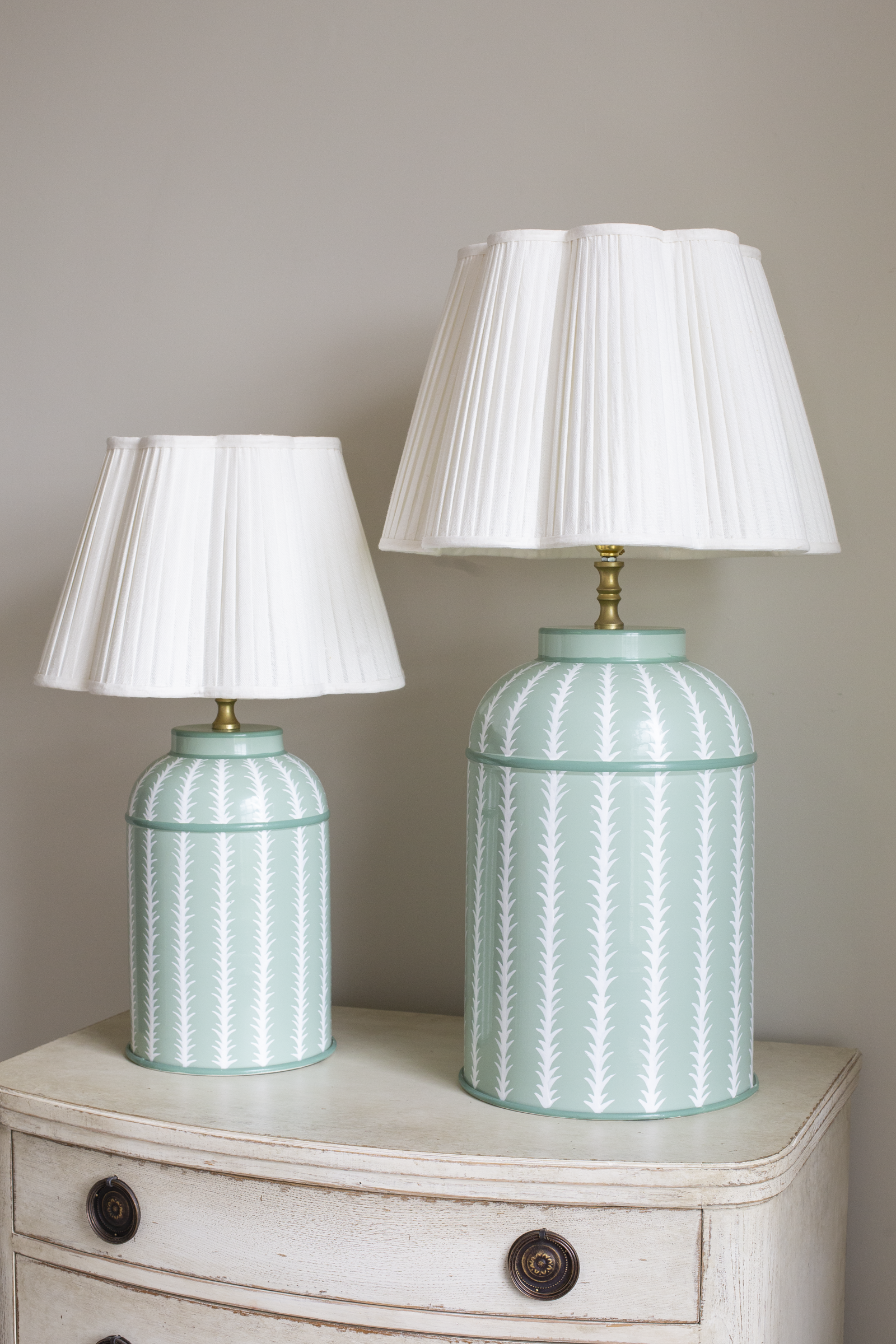 GREEN FERN LAMP BASE