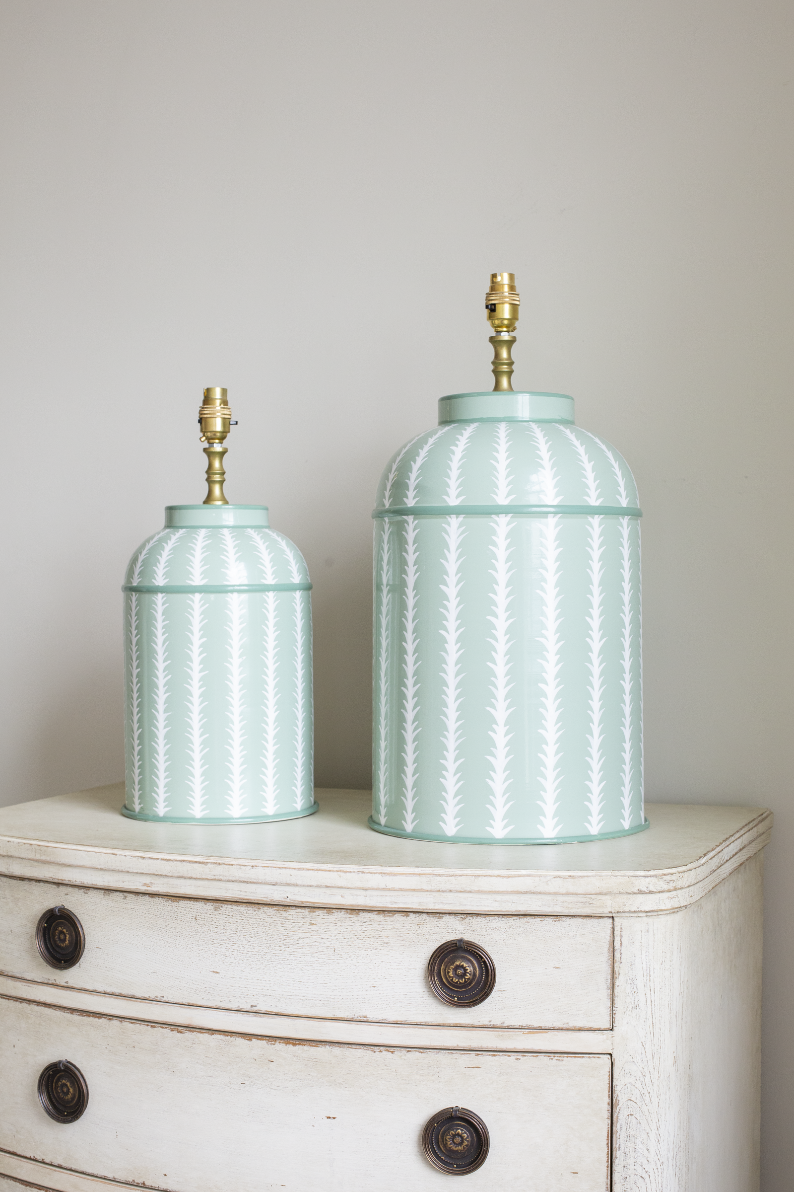 GREEN FERN LAMP BASE