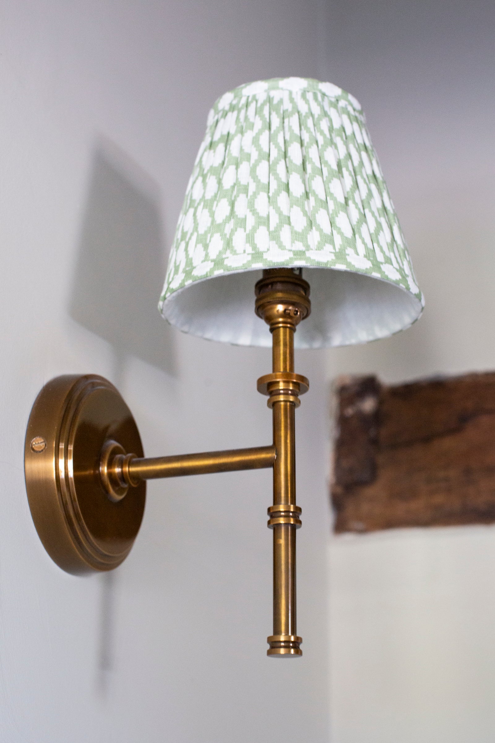 JEMIMA LAMPSHADE IN SAGE - CANDLE CLIP