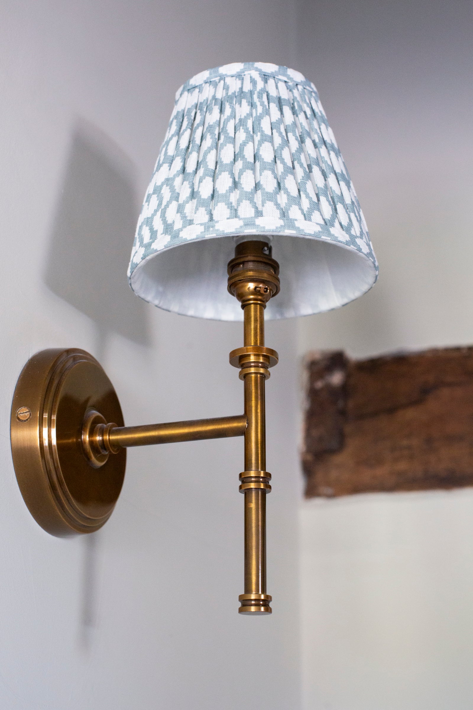 JEMIMA LAMPSHADE IN SLATE BLUE - CANDLE CLIP