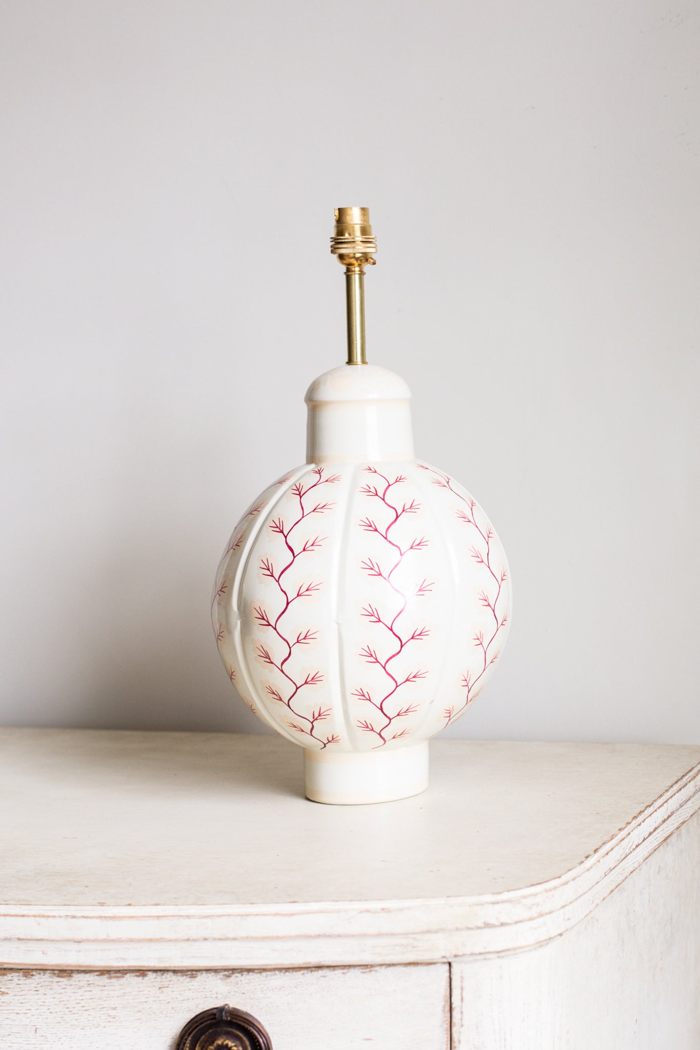 PINK VINE PUMPKIN LAMP BASE