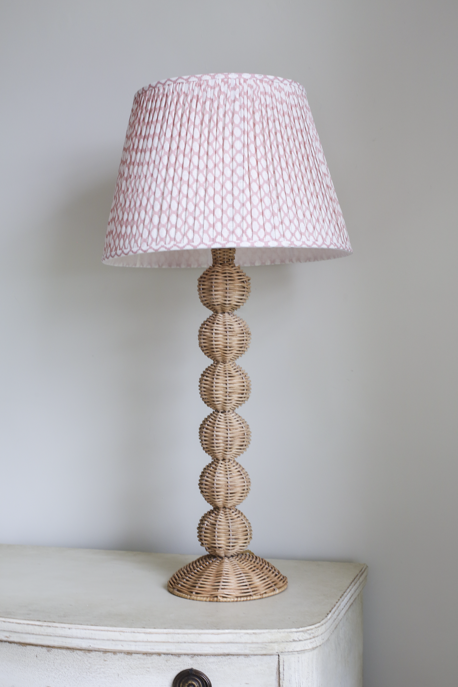 BOBBIN RATTAN LAMP BASE