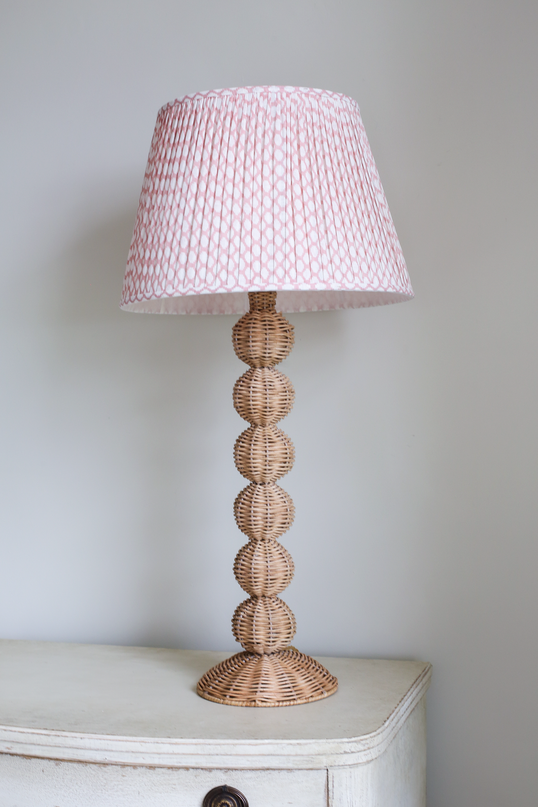 BOBBIN RATTAN LAMP BASE