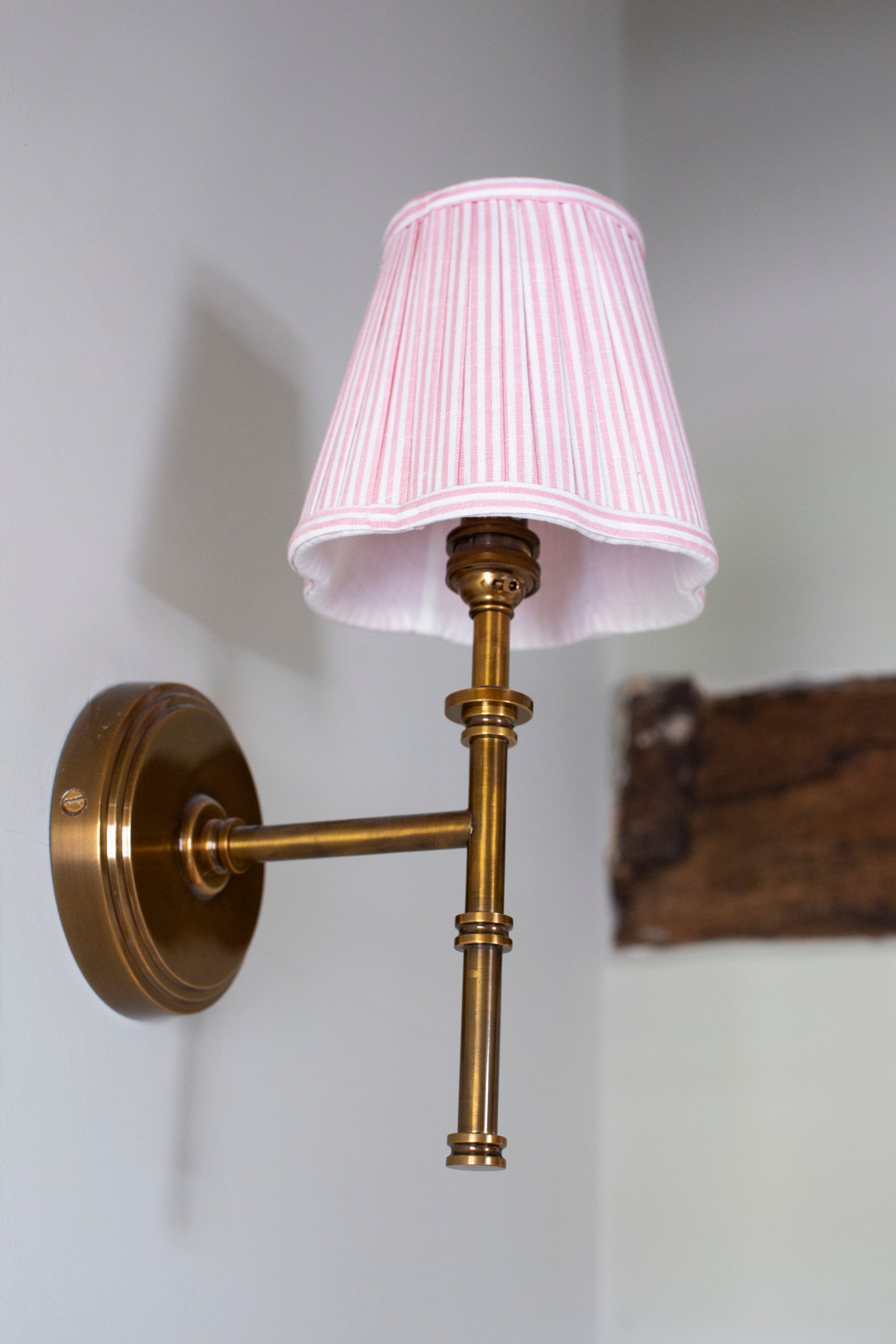 OTTILIE LAMPSHADE IN ROSE STRIPE - CANDLE CLIP