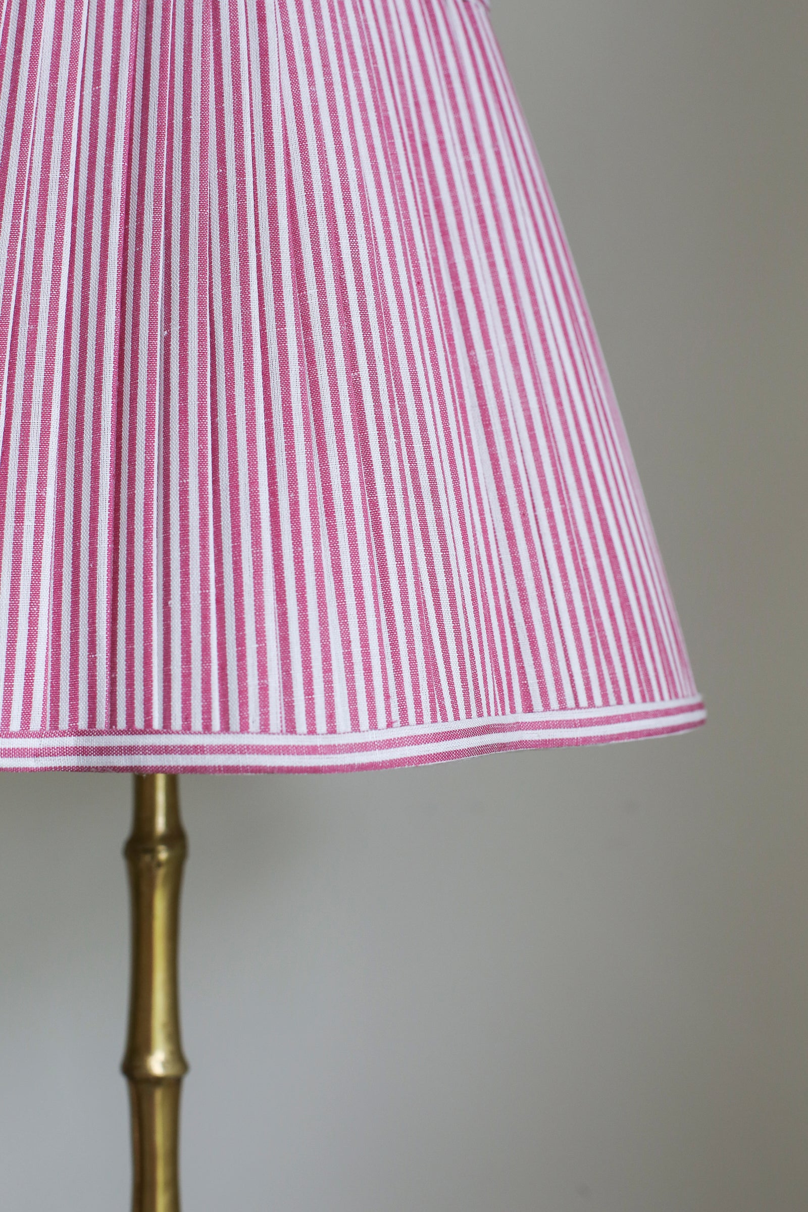 OTTILIE LAMPSHADE IN RASPBERRY STRIPE - CANDLE CLIP