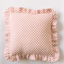 Load image into Gallery viewer, JEMIMA RUFFLE CUSHION IN ROSE - LARGE
