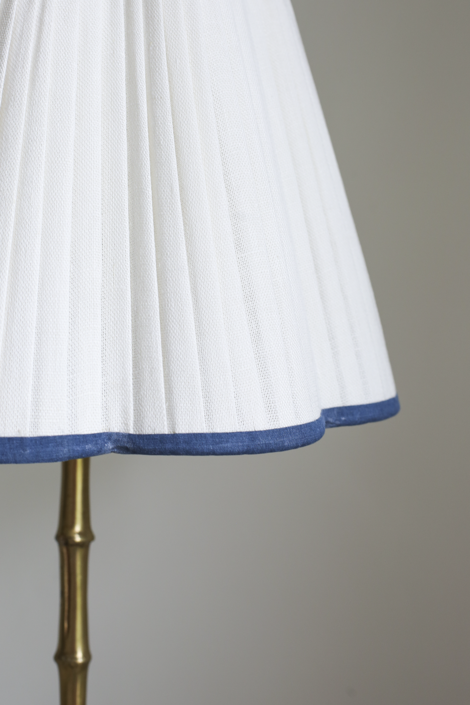 OTTILIE LAMPSHADE WITH NAVY TRIM