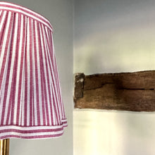 Load image into Gallery viewer, OTTILIE LAMPSHADE IN RASPBERRY STRIPE - CANDLE CLIP
