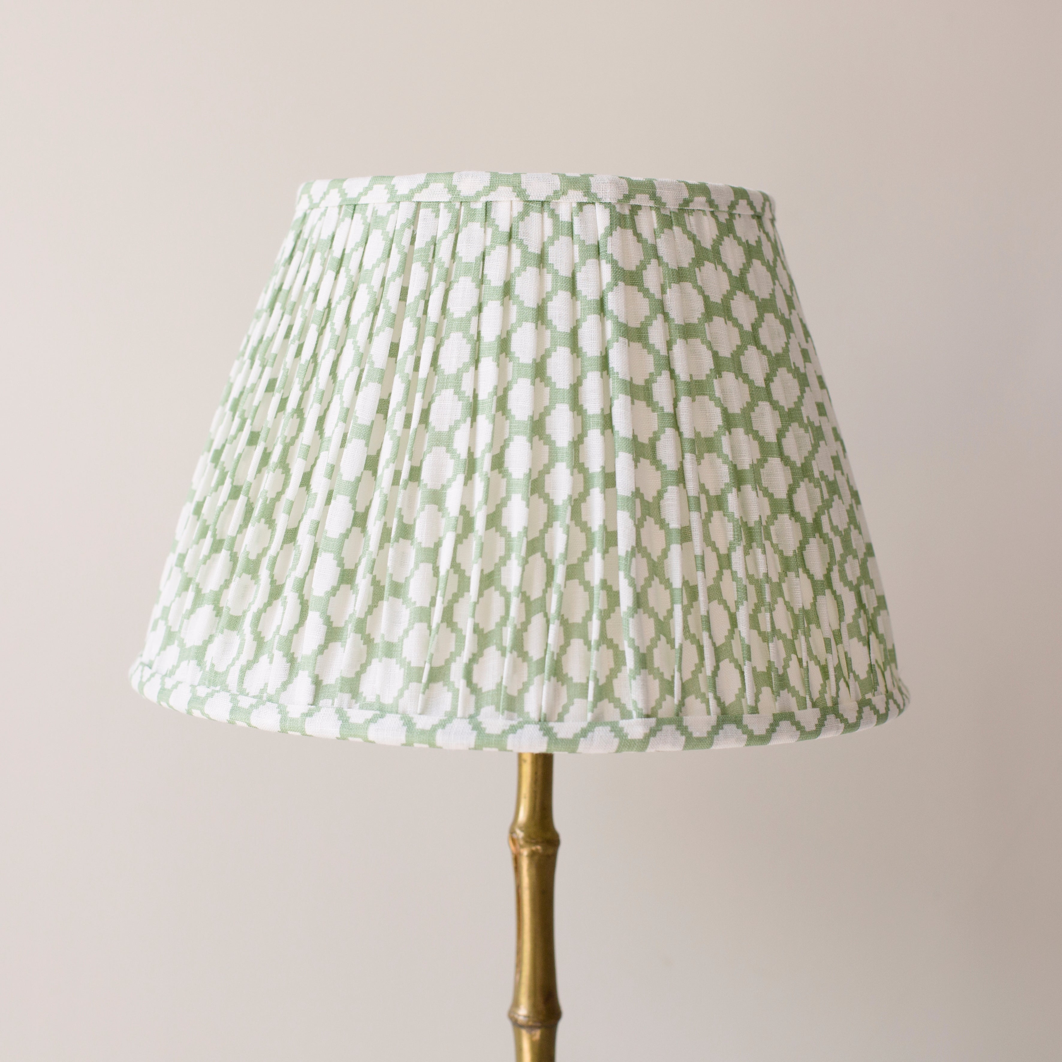 BLOCK PRINTED LINEN LAMPSHADE IN SAGE – Patton House