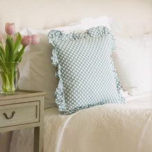 Load image into Gallery viewer, JEMIMA RUFFLE CUSHION IN BLUEBELL - LARGE
