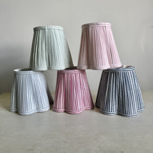 Load image into Gallery viewer, OTTILIE LAMPSHADE IN RASPBERRY STRIPE - CANDLE CLIP
