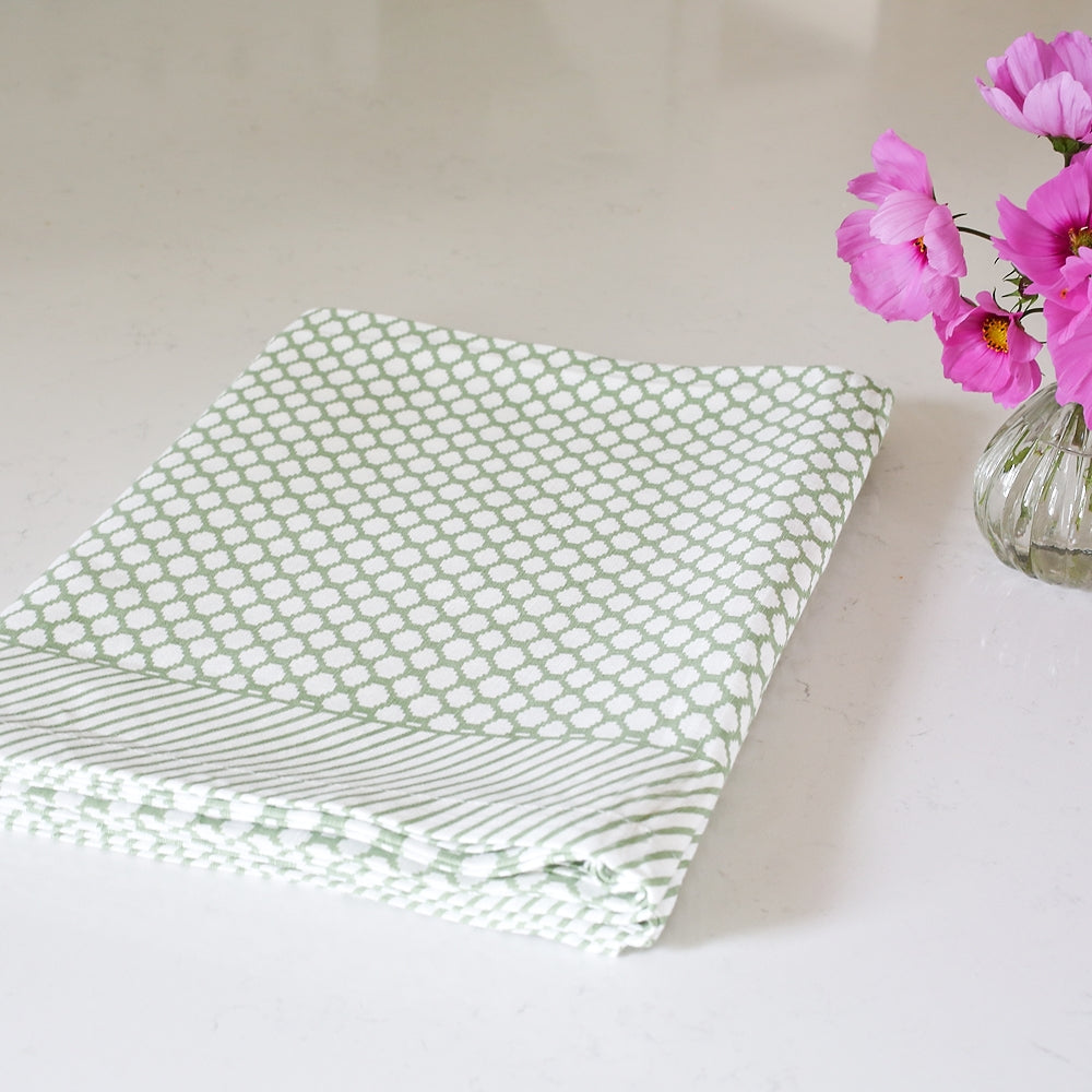 JEMIMA TABLECLOTH IN SAGE - LARGE